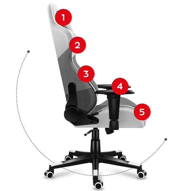 Gaming-Stuhl Hz-Force 6.2 White/Netz