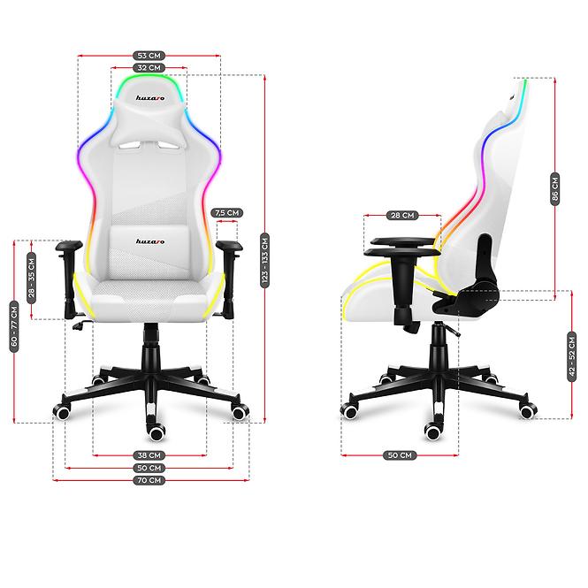 Gaming-Stuhl HZ-Force 6.2 White/RGB