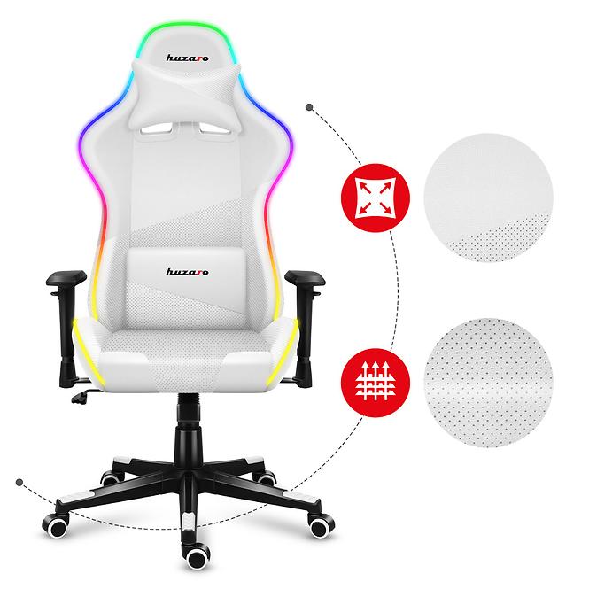 Gaming-Stuhl HZ-Force 6.2 White/RGB
