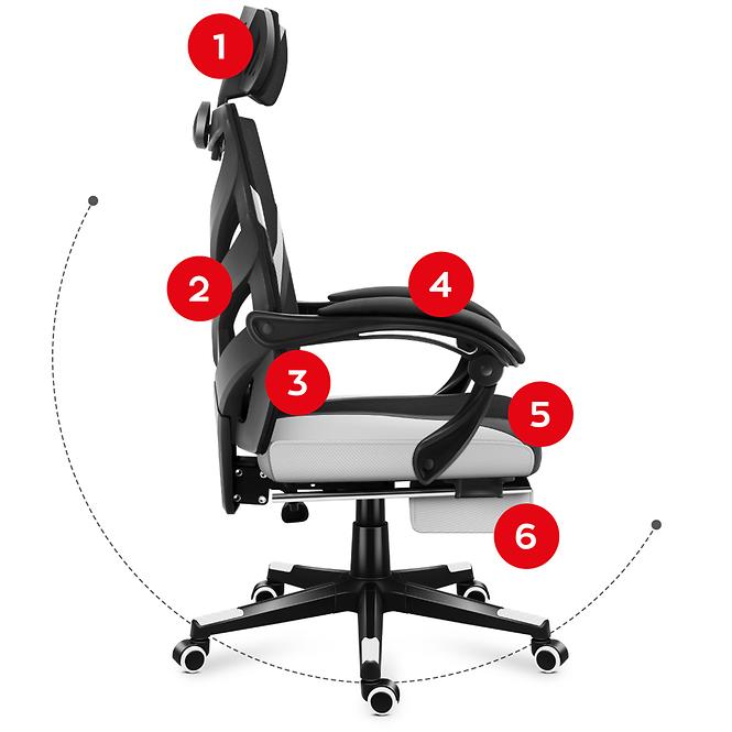 Gaming-Stuhl HZ-Combat 5.0 White