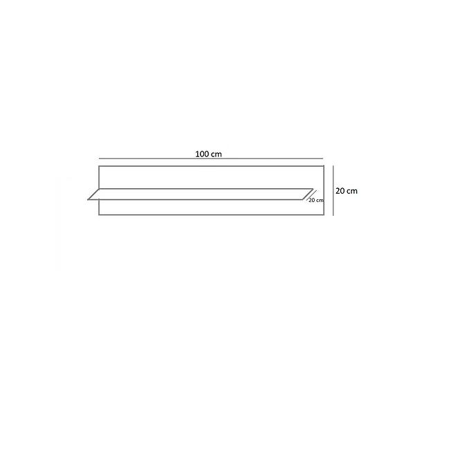 Regal Cezar 100cm Milano/Weiß