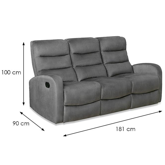 Sofa Elena graues mit Relaxfunktion