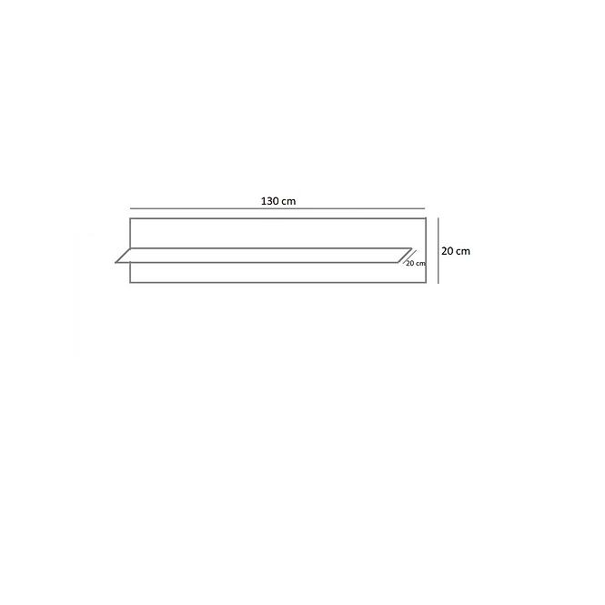 Regal Cezar 130cm Milano/Weiß