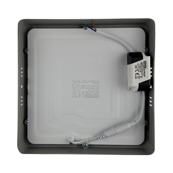 PANEL LED BLOCK 18W 4200K QUADRAT HELLGRAU