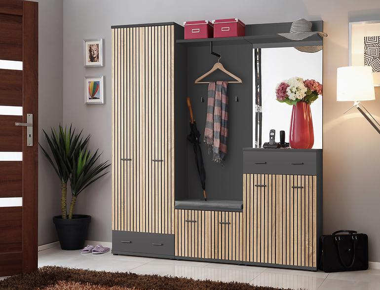 Vorzimmerwand MARCO III artisan/anthrazit anas mc3