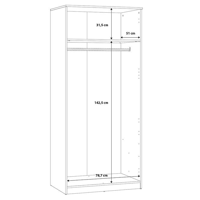 Schrank NIKO niks80-d78 eiche artisan