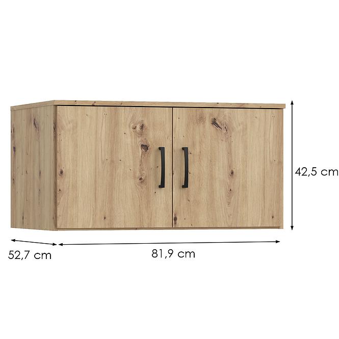 Schrankaufsatz NIKO nikn82-d78 eiche artisan