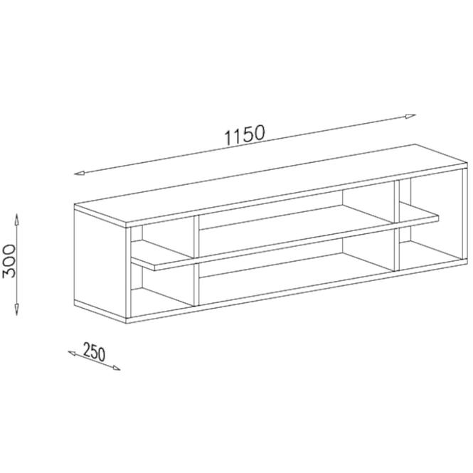 Hängeschrank Mobi 115cm Weiß/Türkis
