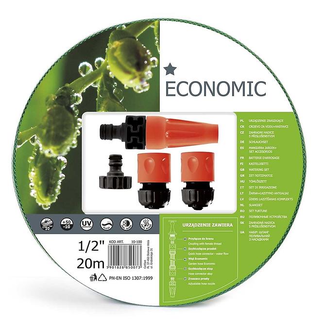 Gartenschlauch Economic 1/2 20 MB + Aufsatz 10-100