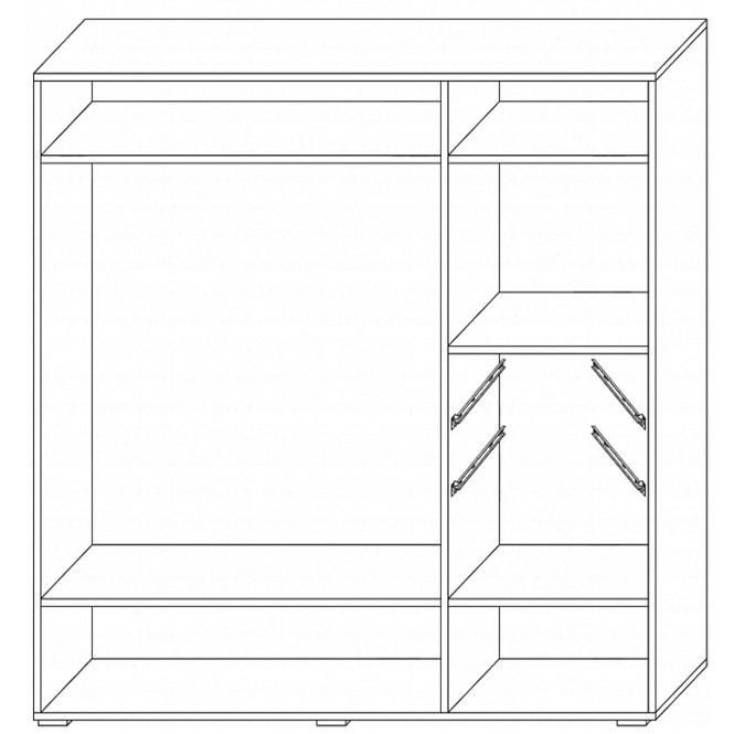 Schrank Nemo 1 Verona Asche / Seladon