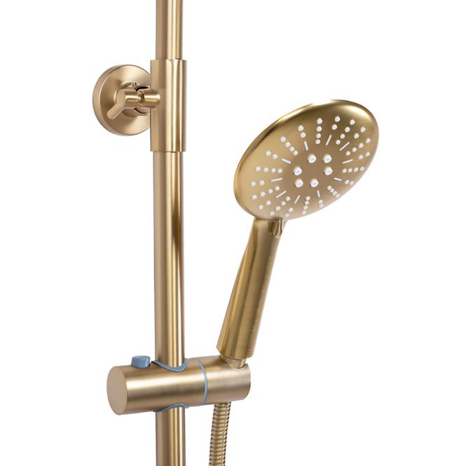 Duschset mit Thermostat Lungo Rea P6604 Gold gebürstete Oberfläche