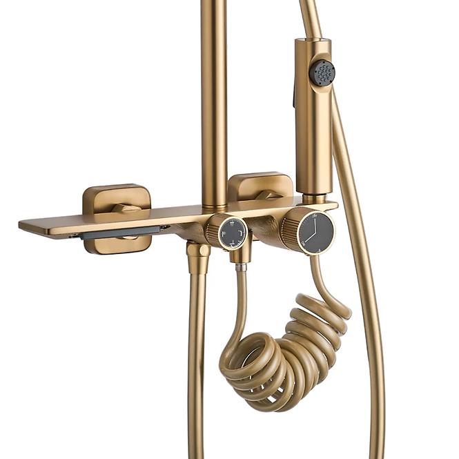 Duschset Helix Rea P6621 Gold gebürstete Oberfläche