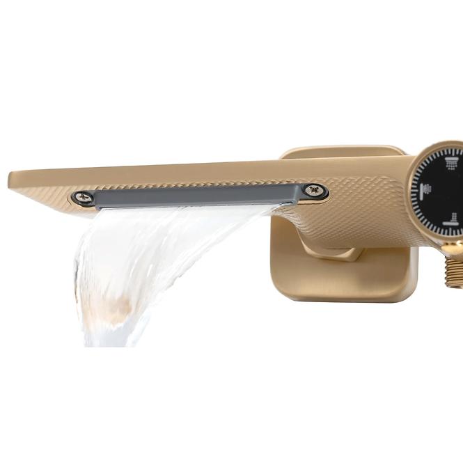 Duschset Helix Rea P6621 Gold gebürstete Oberfläche