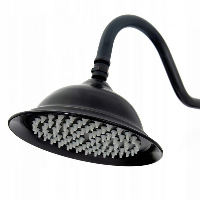 Duschset Retro Rea P2366 Schwarz gebürstete Oberfläche