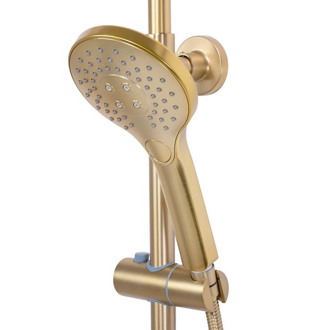 Duschset mit Thermostat Vincent Rea P6602 Gold gebürstete Oberfläche