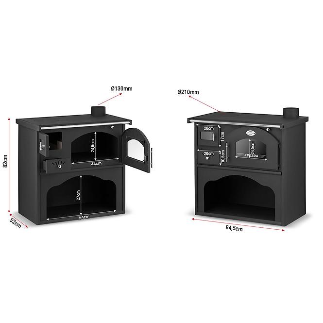 Küchenherd Zvezda Classic GFS 5,7kW rechts Eco