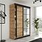 Kleiderschrank Lamaro 138 Eiche Craft Golden + schwarze Elemente,2