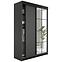 Kleiderschrank Lamaro 138 Grafit-Anthrazit  + schwarze Elemente