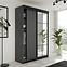 Kleiderschrank Lamaro 138 Grafit-Anthrazit  + schwarze Elemente,2