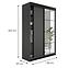 Kleiderschrank Lamaro 138 Grafit-Anthrazit  + schwarze Elemente,3