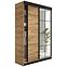 Kleiderschrank Lamaro 167 Eiche Craft Golden + schwarze Elemente
