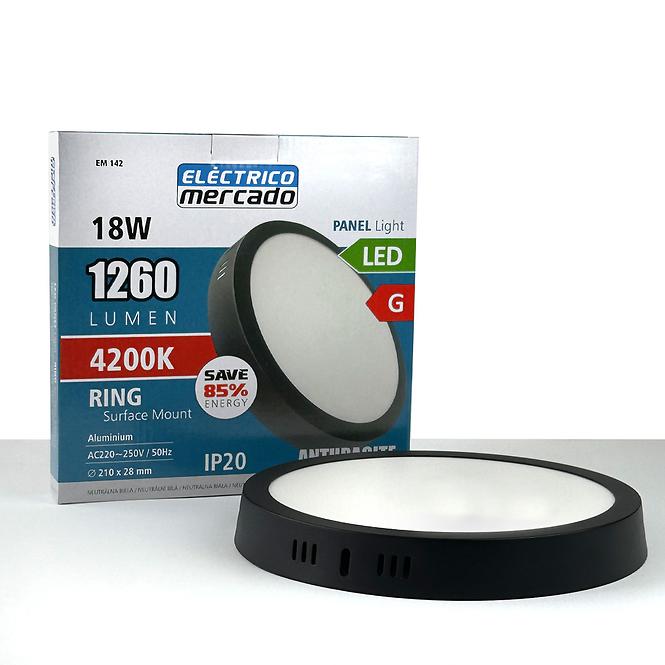 PANEL LED RING 18W 4200K RUND ANTHRAZIT