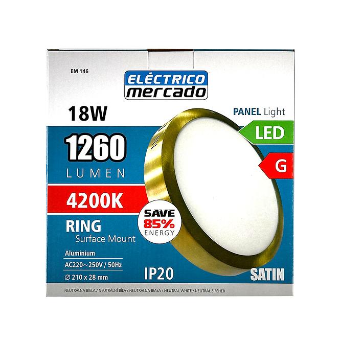 PANEL LED RING 18W 4200K RUND SATIN