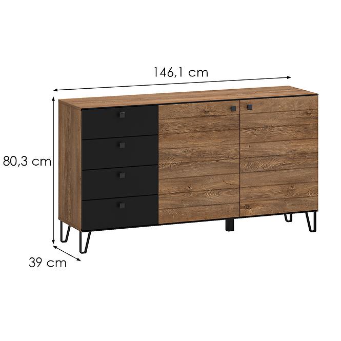 Kommode Weil e 2d4s burgund oak