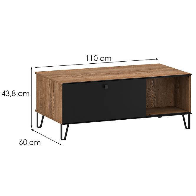 Couchtisch Weil t 1s dąb burgund oak