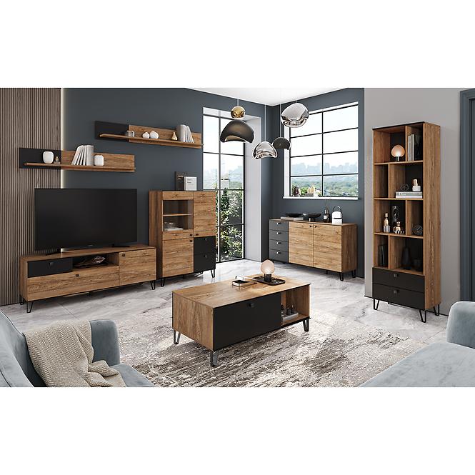 Couchtisch Weil t 1s dąb burgund oak