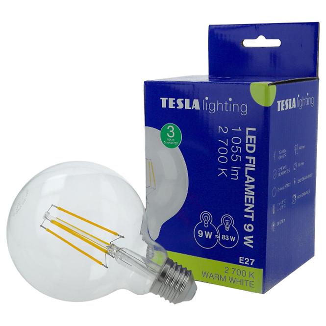 LED Lampe filament retro globe 9W E27 2700K 1055LM