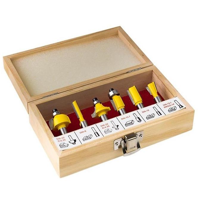 Set mit 6 Holzfräzern in einer Box