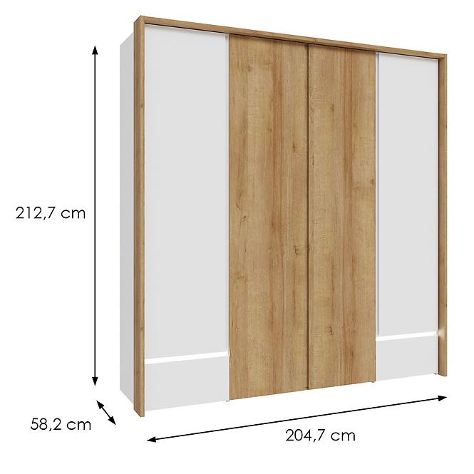 Schrank Whiteheaven 205 cm LNBS3411B-M216 mit Beleuchtung,5