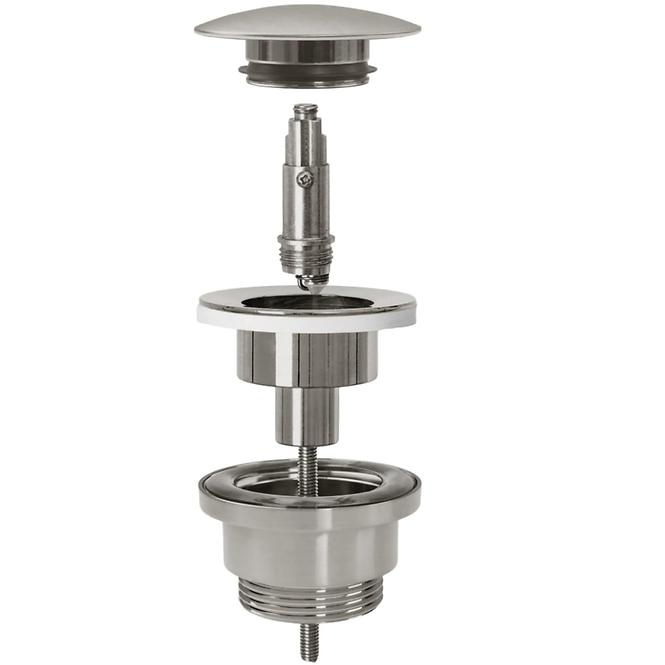 Waschbeckenauslauf click/clack universal Rea A6000 gebürstetes Nickel