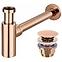 Siphon mit Abfluss klik-klak universal A8541 Roségold,2