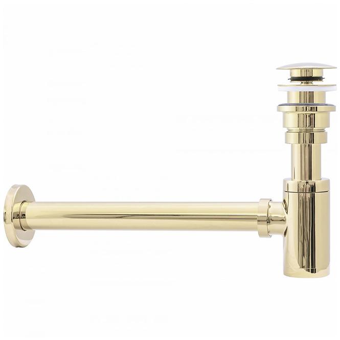 Siphon mit Abfluss klik-klak universal Rea A5692 Gold