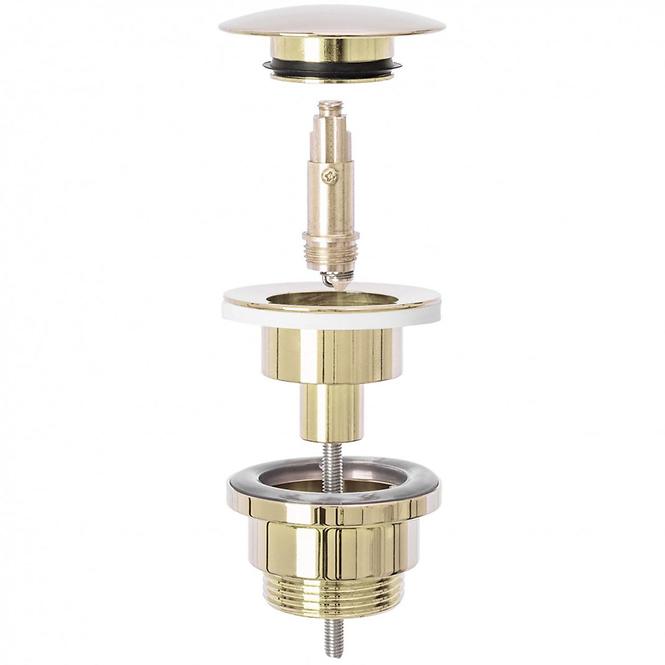 Siphon mit Abfluss klik-klak universal Rea A5692 Gold