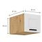 Küchenschrank Luna weiß matt/artisan 40 Nagu-36 1F,2