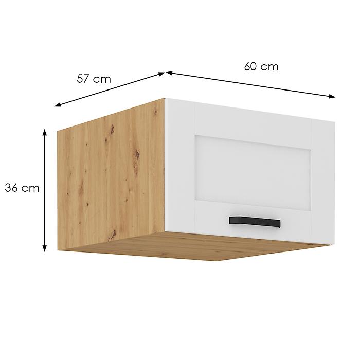 Küchenschrank Luna weiß matt/artisan 60 Nagu-36 1F