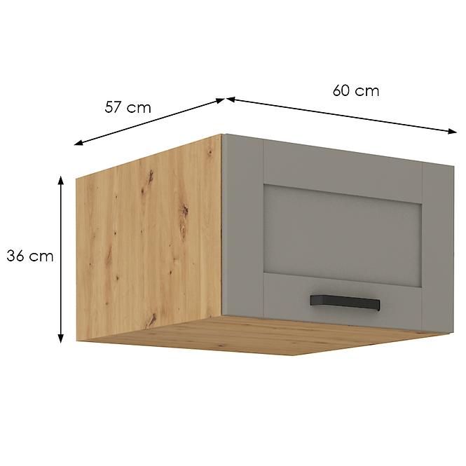 Küchenschrank Luna claygrey/artisan 60 Nagu-36 1F