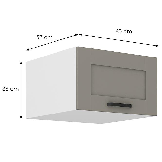Küchenschrank Luna claygrey/weiß 60 Nagu-36 1F