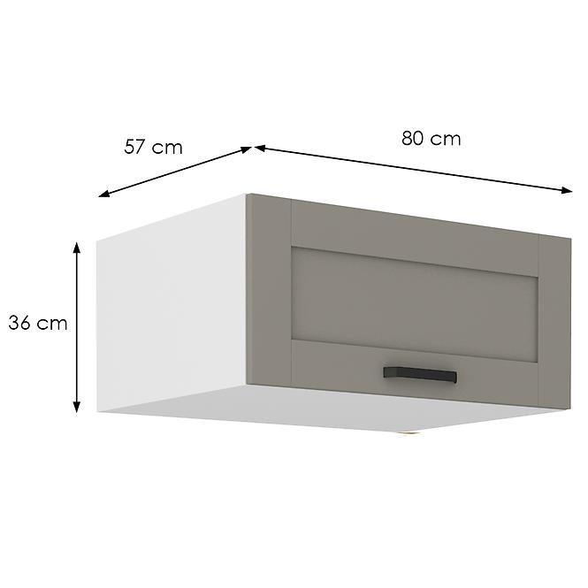 Küchenschrank Luna claygrey/weiß 80 Nagu-36 1F