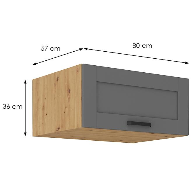 Küchenschrank Luna dustgrey/artisan 80 Nagu-36 1F