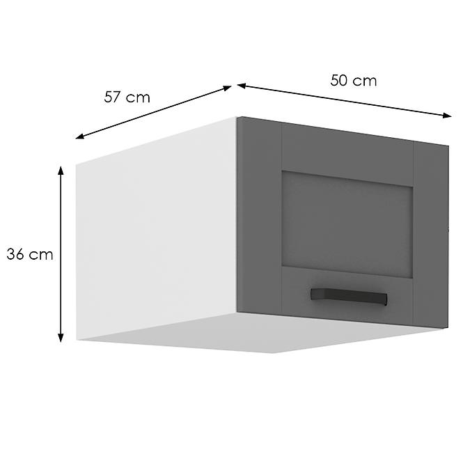 Küchenschrank Luna dustgrey/weiß 50 Nagu-36 1F