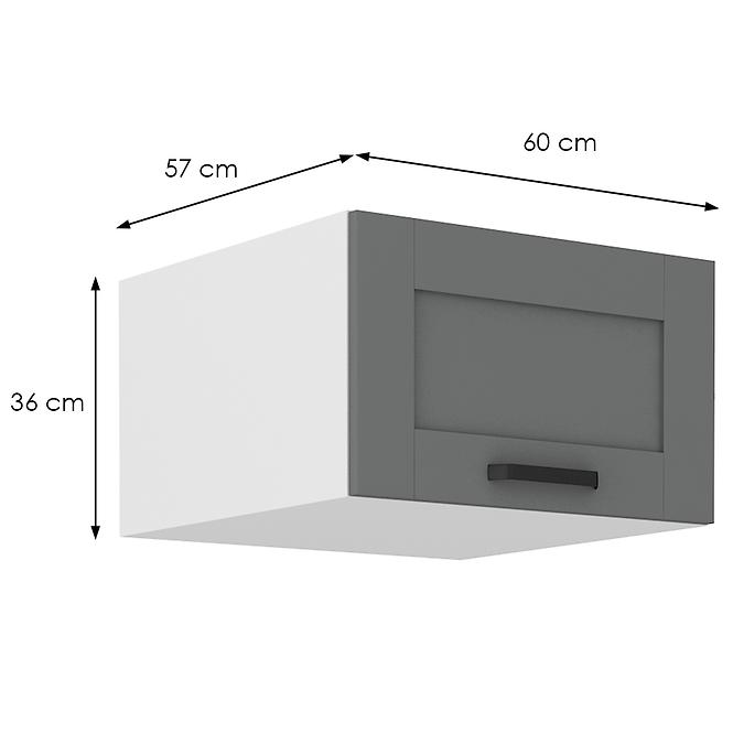 Küchenschrank Luna dustgrey/weiß 60 Nagu-36 1F