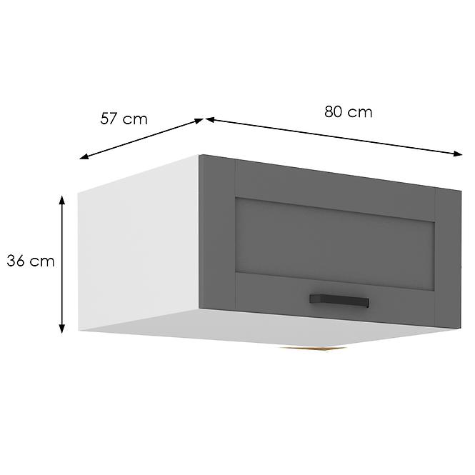 Küchenschrank Luna dustgrey/weiß 80 Nagu-36 1F