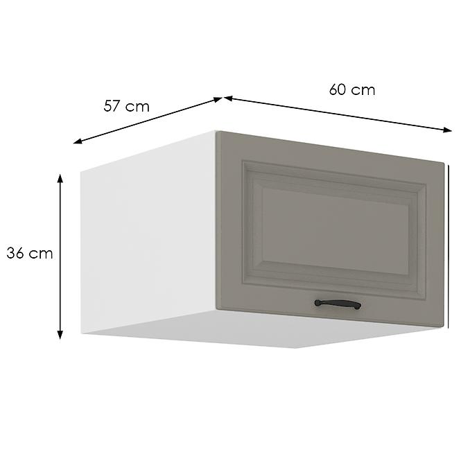 Küchenschrank Stilo claygrey/weiß 60 Nagu-36 1F