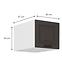 Küchenschrank Stilo graphit matt/weiß 40 Nagu-36 1F,2