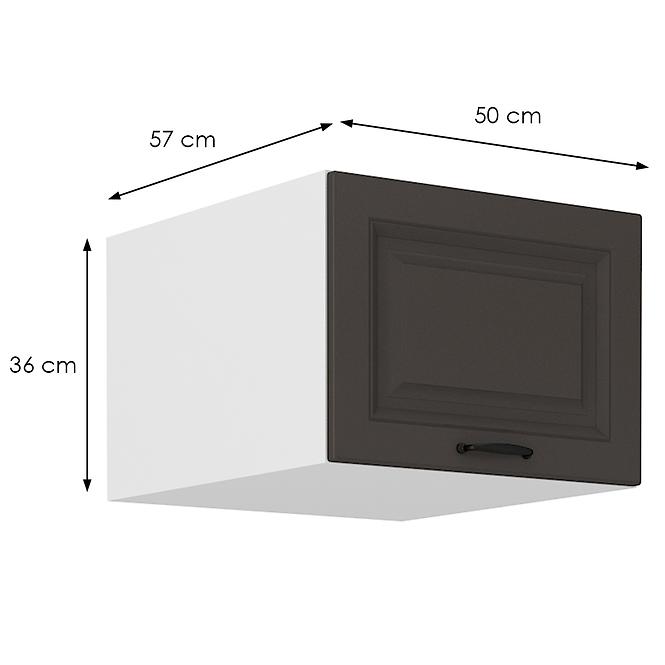 Küchenschrank Stilo graphit matt/weiß 50 Nagu-36 1F
