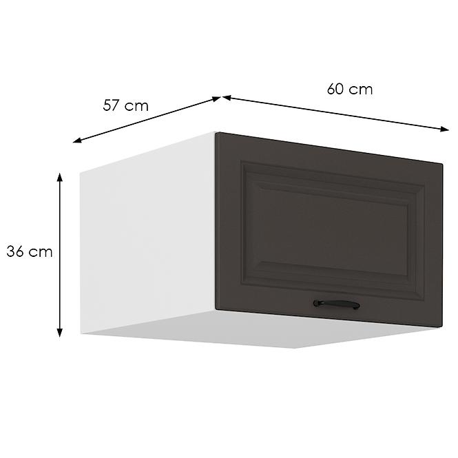 Küchenschrank Stilo graphit matt/weiß 60 Nagu-36 1F